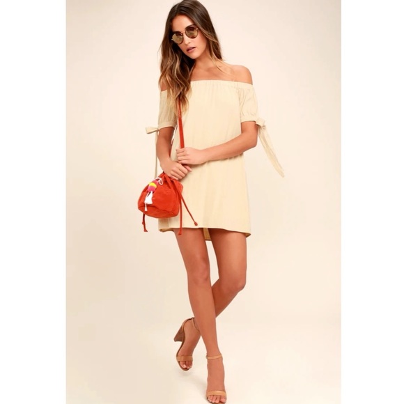 ‼️SOLD‼️LULUS | Off The Shoulder Tie Sleeves Dress - Picture 12 of 12